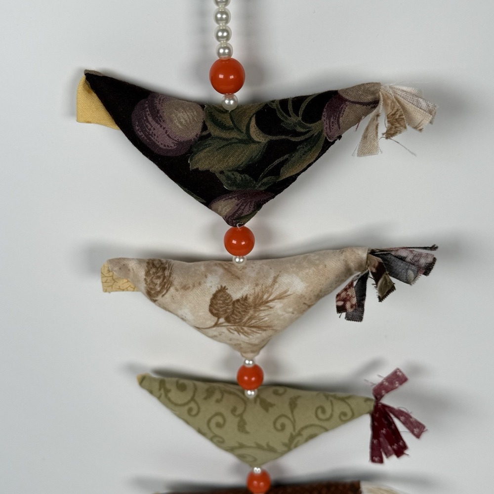 Handmade Prosperity 7 Chicken Hen Garland‎ With Bell Beads B